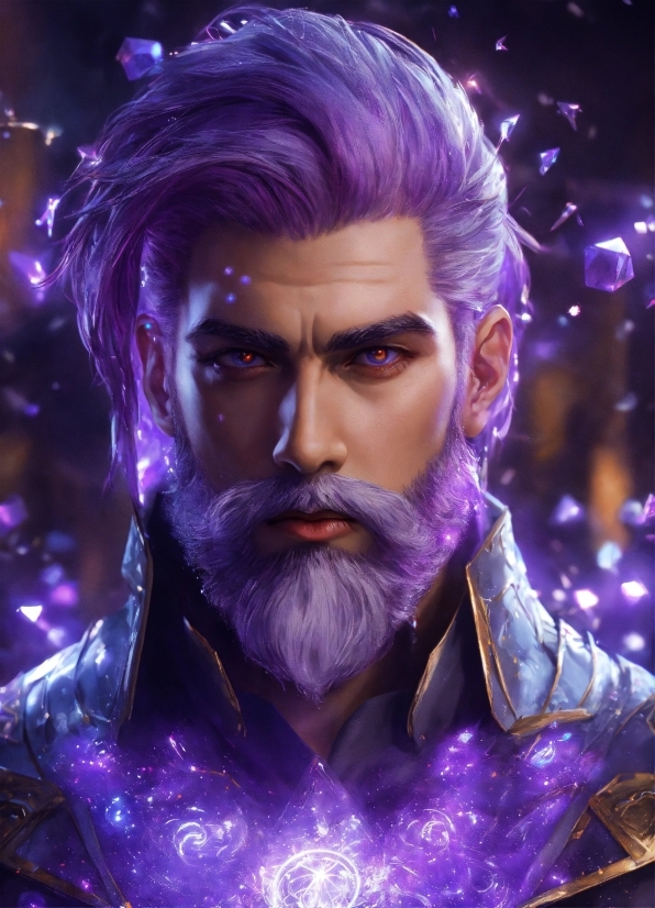 Ugc Content Creator, Hairstyle, Beard, Purple, Light, Entertainment