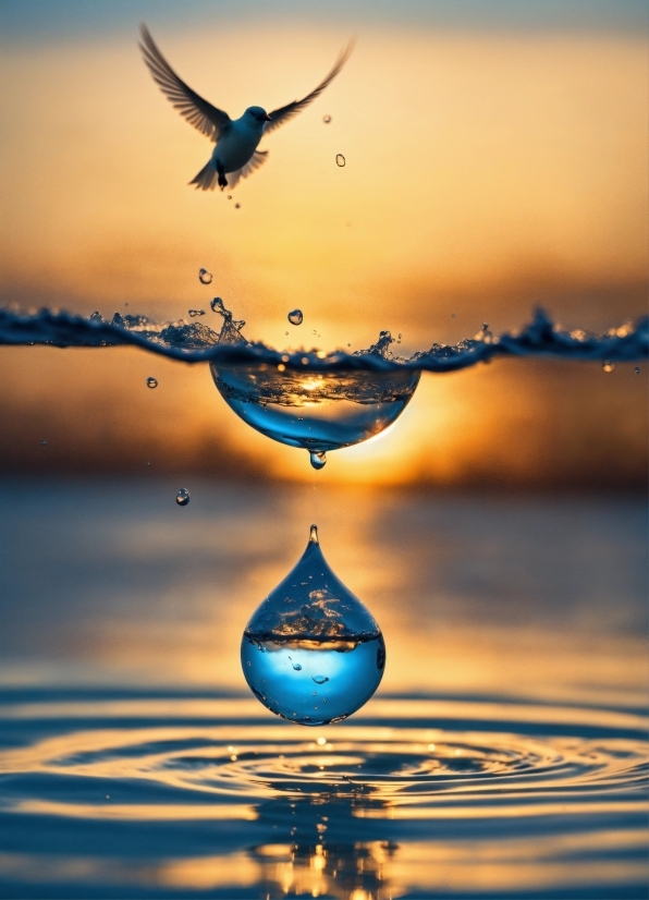 Water, Bird, Sky, Cloud, Water Resources, Atmosphere