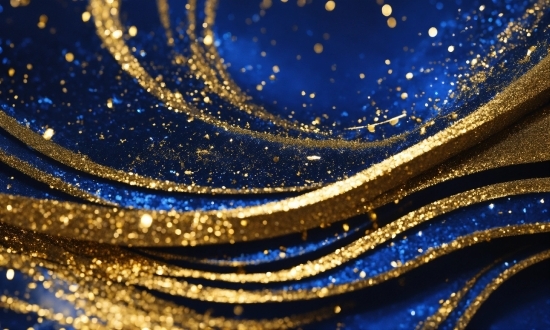 Water, Gold, Liquid, Electric Blue, Pattern, Close-up