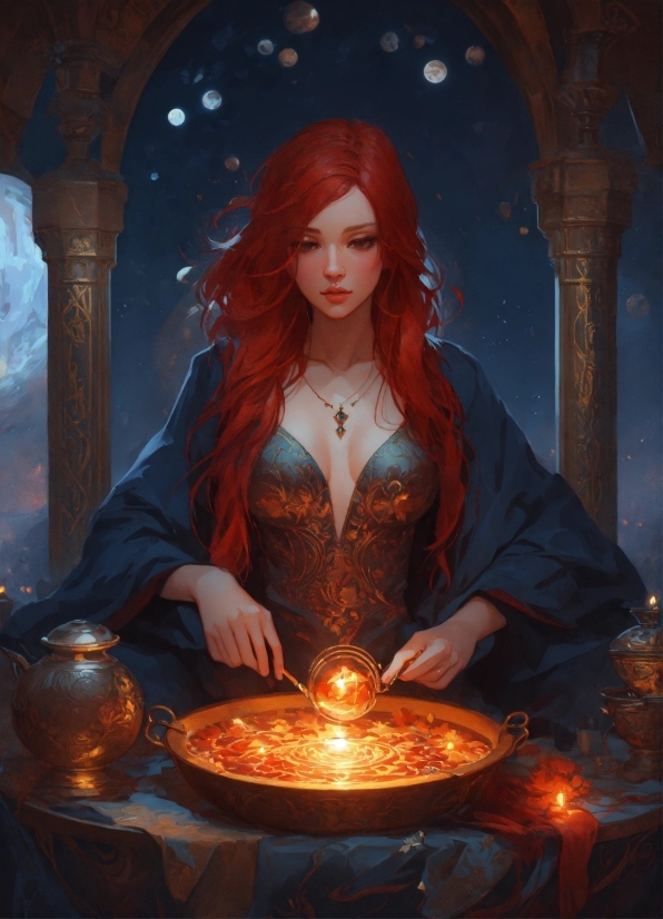 Wikimedia Images Public Domain, Temple, Candle, Cg Artwork, Art, Long Hair