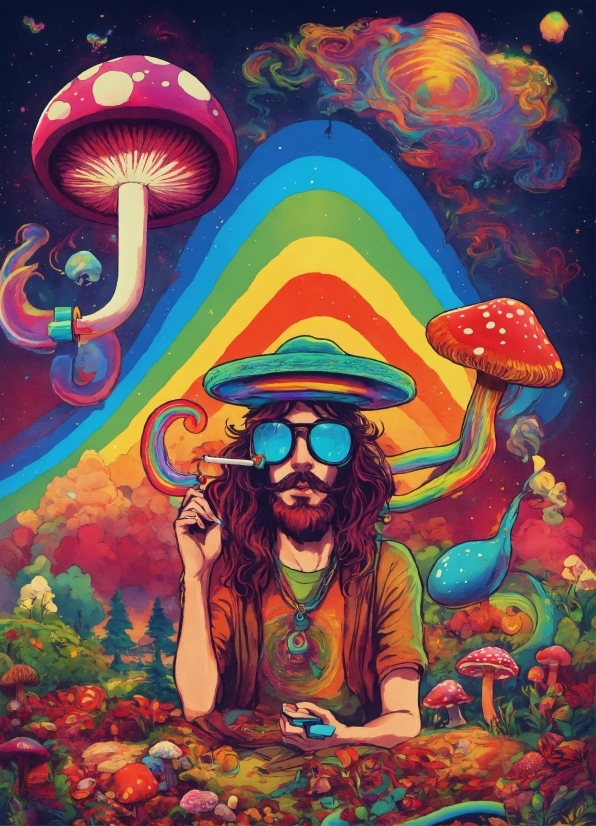 3 Visual Arts, Organism, Art, Beard, Fun, Hat