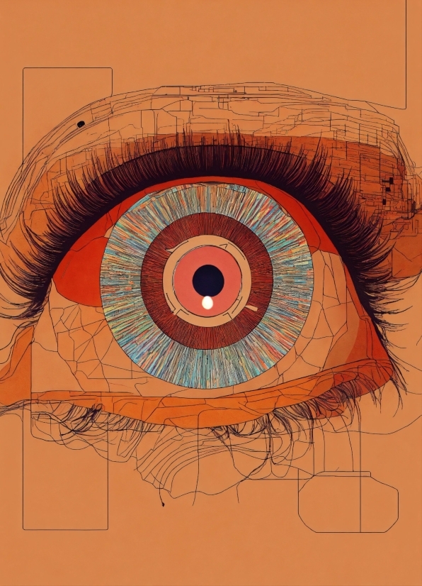 8x8 Canvas, Eye, Eyelash, Iris, Art, Font