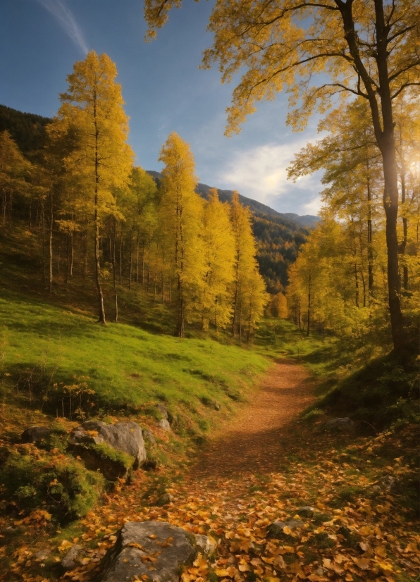 Adobe Digital Design, Cloud, Plant, Sky, Natural Landscape, Larch