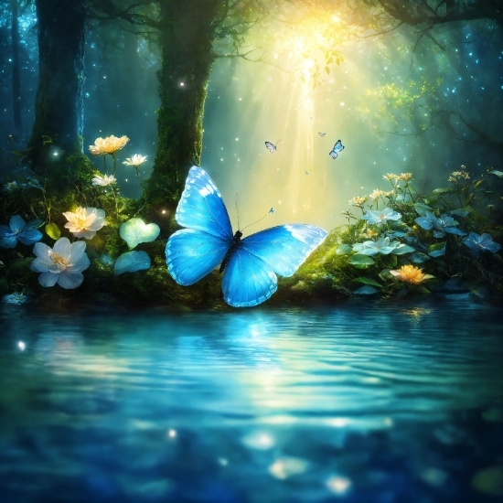 Anime Photo Filter, Water, Plant, Liquid, Pollinator, Butterfly