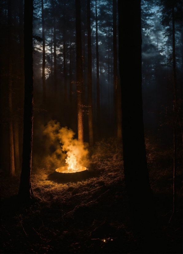 Black Photo Editing Background, Atmosphere, Plant, Natural Landscape, Wood, Trunk