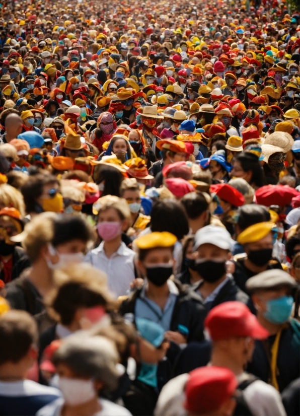 Canva Paid Templates Free, Hair, Photograph, Hat, Yellow, Crowd