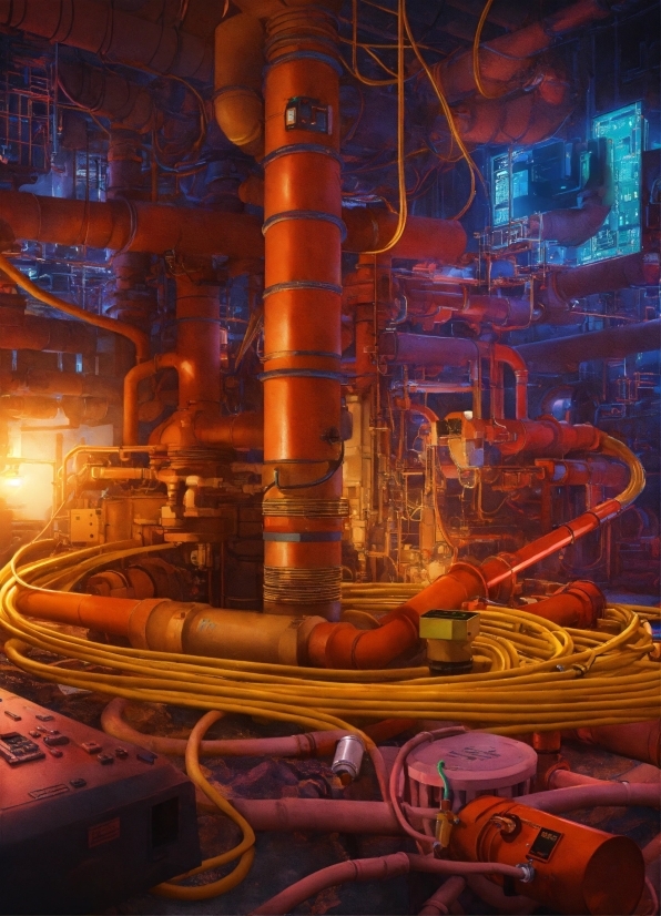 Cat Painting, Electricity, Gas, Landmark, City, Engineering