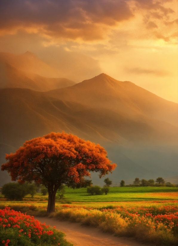 Cloud, Plant, Flower, Sky, Mountain, Ecoregion