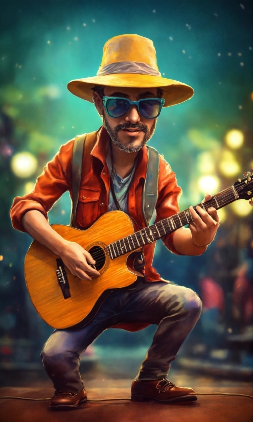 Computer Graphics Software Allows The User To Create, Musical Instrument, Musician, Hat, Guitar, String Instrument