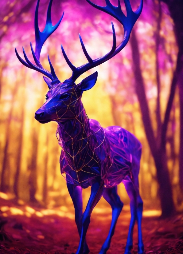 Copywriter And Content Creator, Light, Purple, Lighting, Deer, Fawn