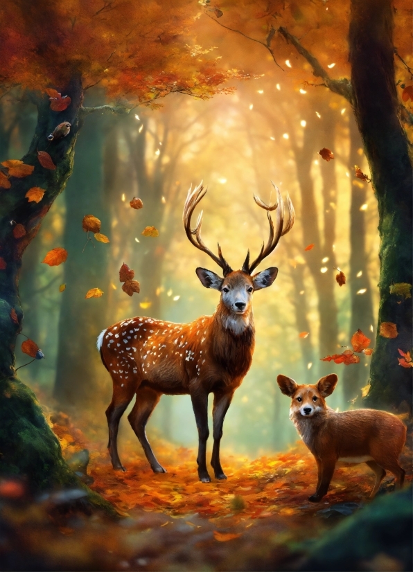 Create Short Video Online Free, Light, Deer, Nature, Organism, Natural Landscape