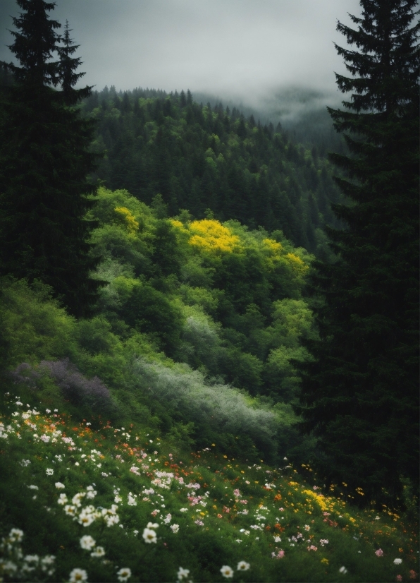 Diamond Painting Action, Cloud, Plant, Flower, Sky, Mountain