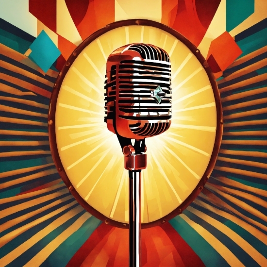 Emek Art, Microphone, Light, Orange, Performing Arts, Audio Equipment