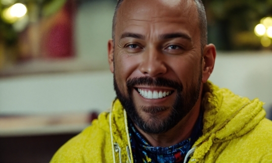 Forehead, Smile, Beard, Happy, Yellow, Facial Hair