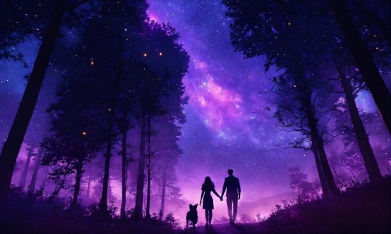 Gen Z Content Creators, Atmosphere, Sky, Tree, Purple, World