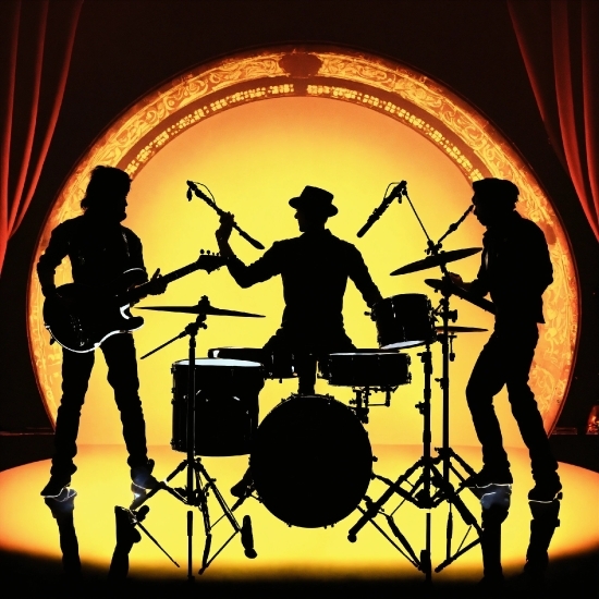 Graphic Design Software For Laptop, Band Plays, Drum, Musician, Light, Entertainment