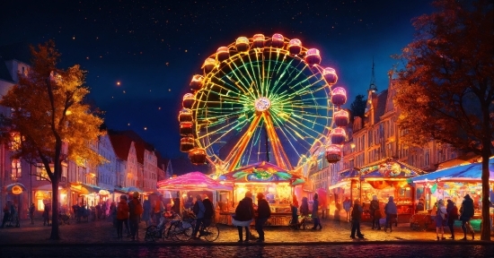 Healthy Community Poster, Sky, Wheel, Ferris Wheel, Lighting, World