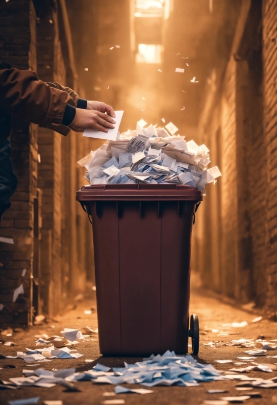 Image Editor, Waste Containment, Waste Container, Light, Wood, Street Light