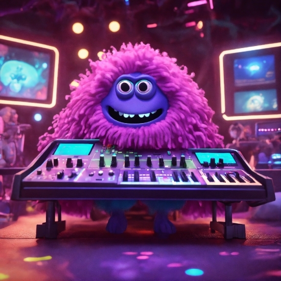 Kermit Supreme Poster, Keyboard, Musical Keyboard, Purple, Light, Piano