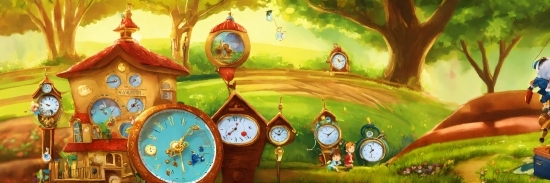 Love Pictures, Watch, Green, Nature, Clock, Art