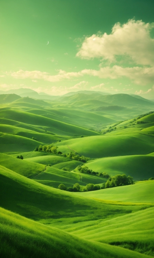 Moma Museum, Cloud, Sky, Green, Mountain, Natural Landscape