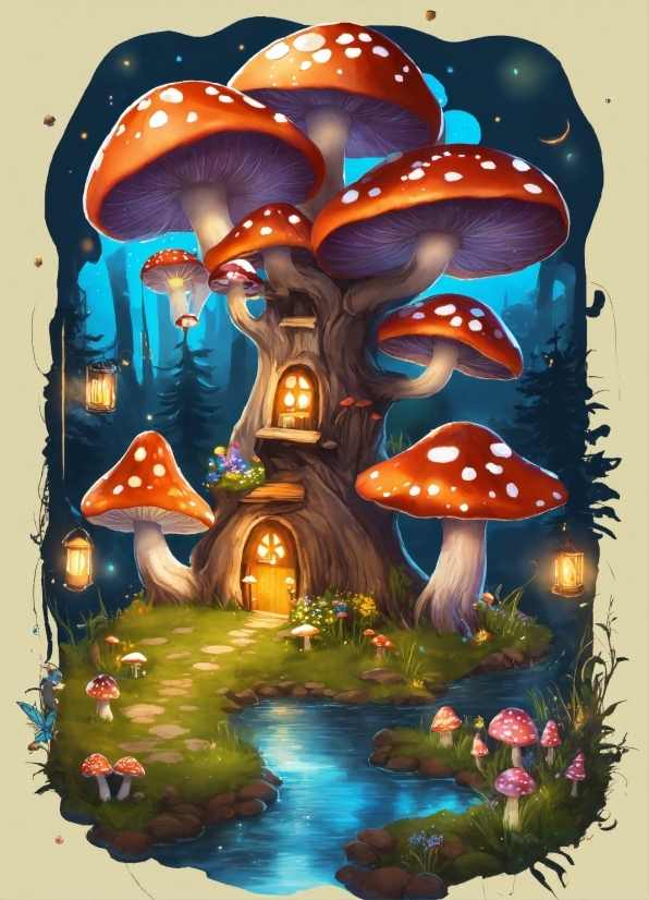 My Old Photos, Organism, Painting, Art, Mushroom, Illustration