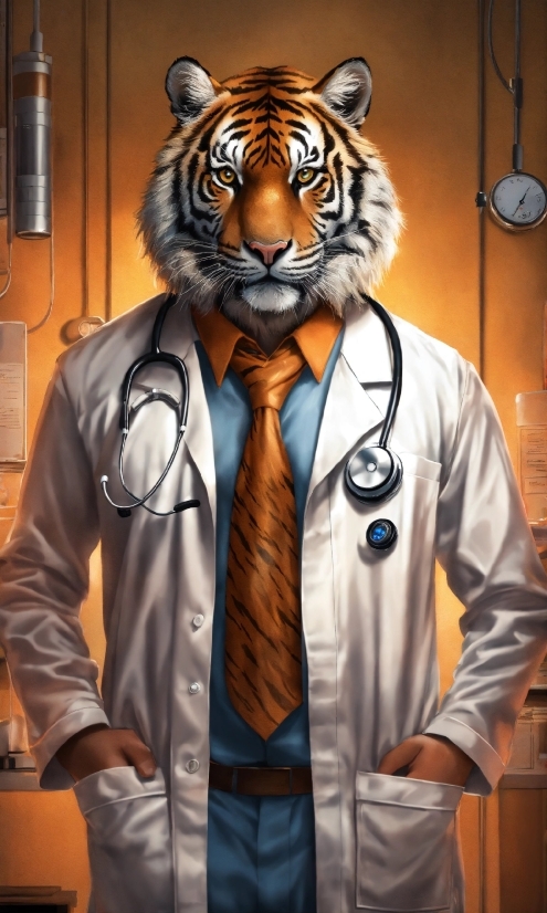 Outerwear, Bengal Tiger, Siberian Tiger, Felidae, Tiger, Human