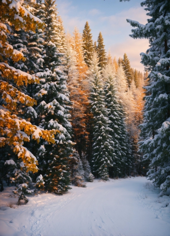 Photoshop Upscale Image, Sky, Snow, Plant, Cloud, Natural Landscape