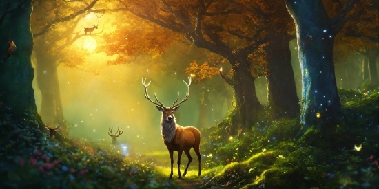 Plant, Atmosphere, Nature, Natural Landscape, Deer, Organism