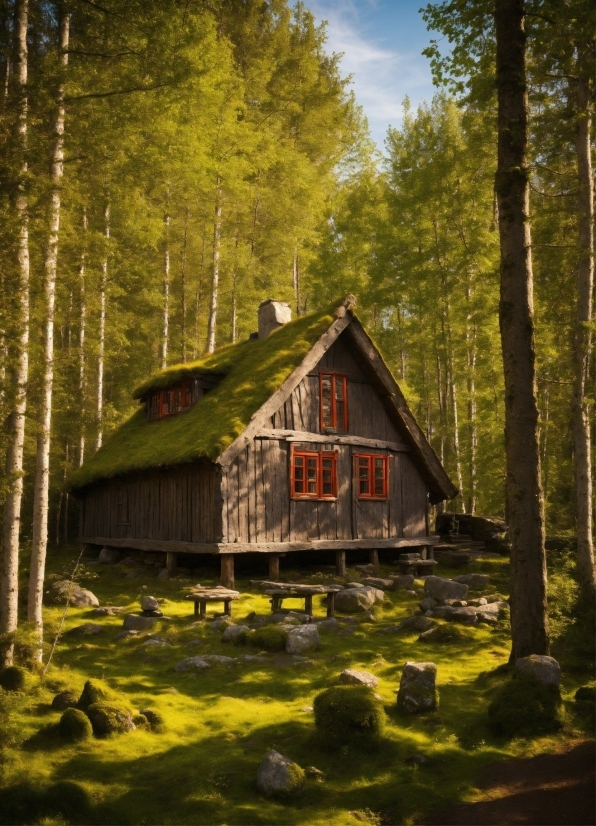 Plant, Building, Window, Leaf, Tree, House