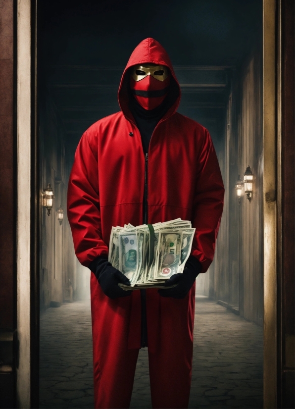 Police Photo, Sleeve, Collar, Red, Door, Windbreaker