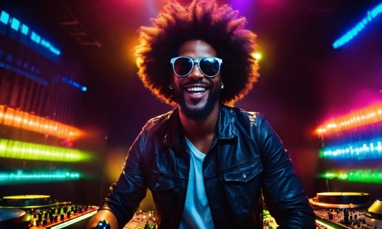 Poster Big Mouth, Smile, Sunglasses, Light, Musician, Goggles