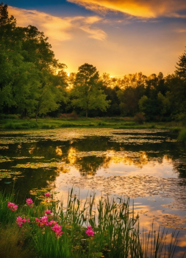 Poster Design, Water, Cloud, Sky, Plant, Flower