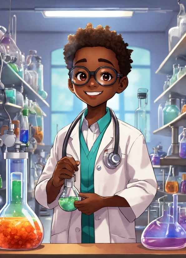 Professional Art Prints, Smile, Scientist, Fluid, Chemistry, Laboratory