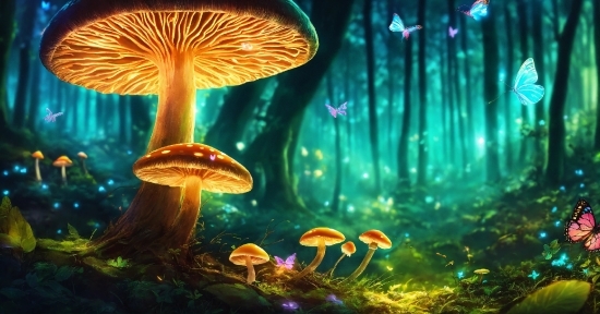 Vertebrate, Light, Nature, Natural Landscape, Organism, Mushroom