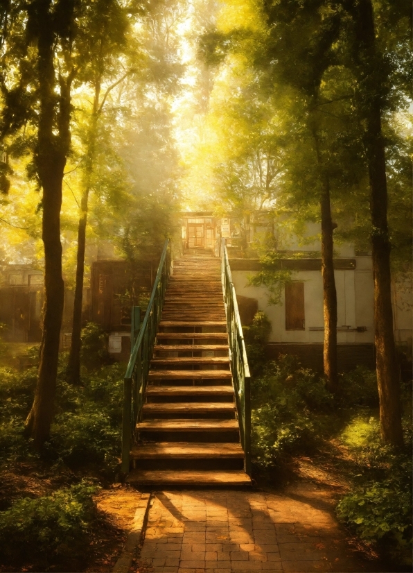 Video Creator And Editor, Plant, Stairs, Wood, Natural Landscape, Tree