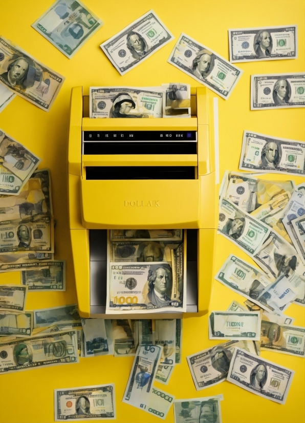 Visual Art Installation, Yellow, Publication, Font, Art, Banknote