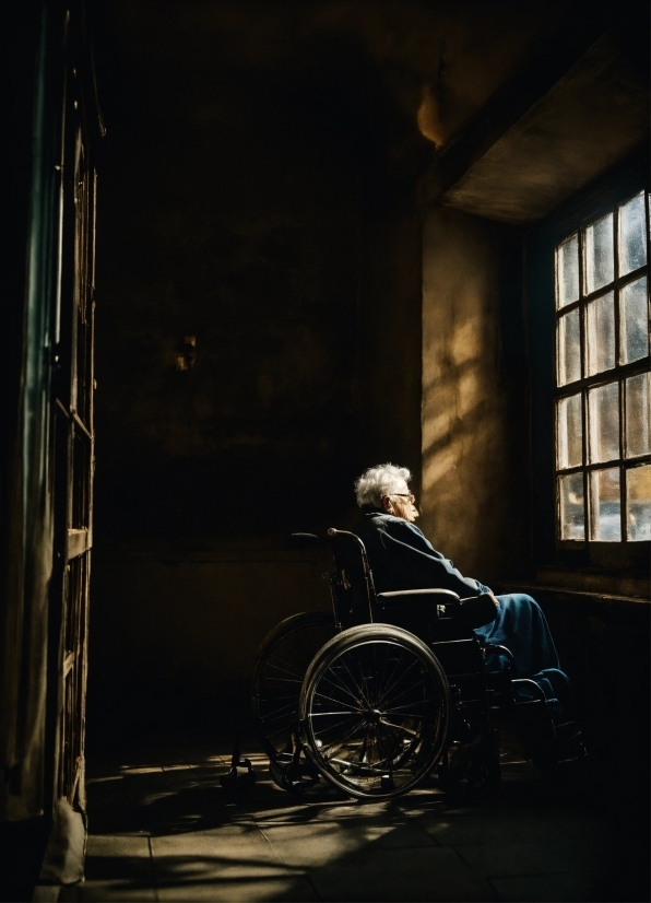 Wall Prints With Frame, Wheel, Wheelchair, Tire, Window, Flash Photography