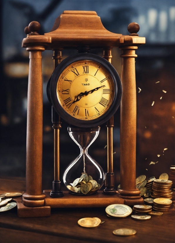 Wallpaper Hd Desktop 4k, Brown, Light, Wood, Clock, Quartz Clock