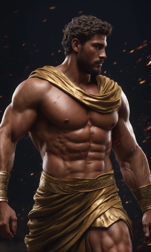 8k Anime Wallpaper For Mobile, Head, Muscle, Bodybuilder, Neck, Chest