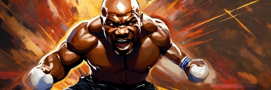 Aesthetic Laptop Wallpaper, Cartoon, Bodybuilder, Art, Chest, Combat Sport