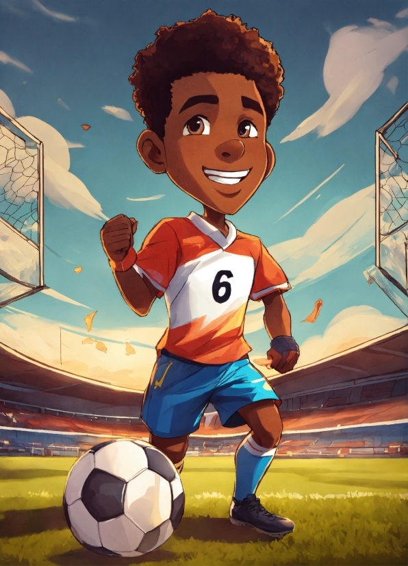 Anime Art Wallpaper, Sky, World, Football, Sports Equipment, Playing Sports