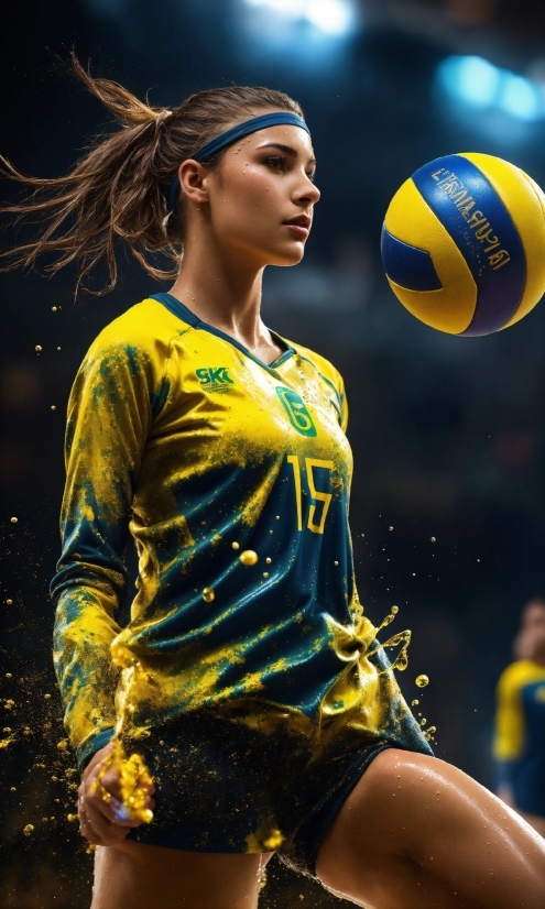 Anime Gym Wallpaper, Sports Equipment, Yellow, Ball, Sportswear, Player