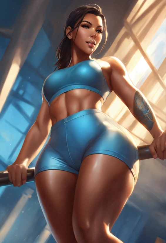 Anime Hd Wallpapers For Mobile, Muscle, Leg, Azure, Latex, Human Body