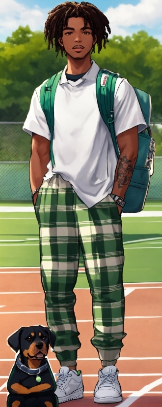 Anime Six Pack Wallpaper, Sports Uniform, Tartan, Green, Jersey, Sleeve