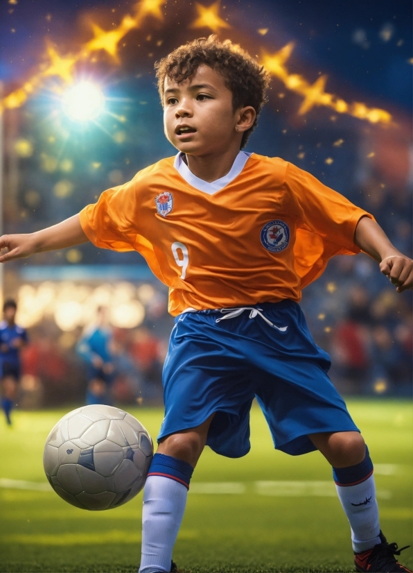 Anime Sunset Background, Shorts, Sports Equipment, Sports Uniform, Soccer, Football