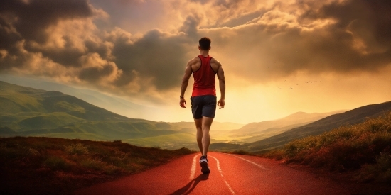 Anxiety Stock Photo, Cloud, Sky, People In Nature, Mountain, Shorts