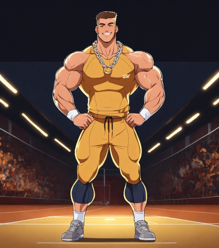 Arm, Shorts, Muscle, Bodybuilder, Human Body, Cartoon