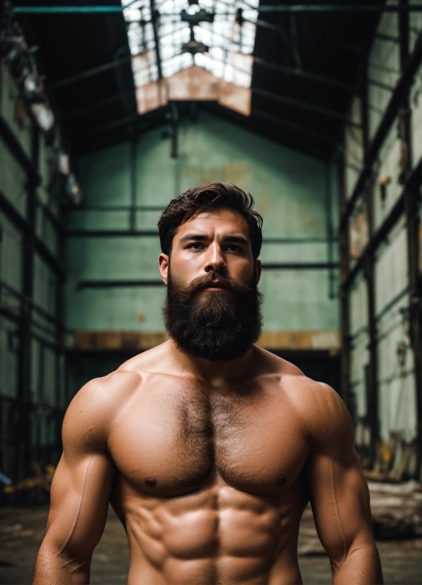 Arm, Shoulder, Eye, Muscle, Bodybuilder, Beard