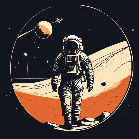 Balcony Design, Astronaut, Sleeve, Art, Astronomical Object, Font